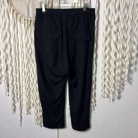 Nili Lotan NWOT Aida Wool Blend Drop Crotch Trouser in Black Size Large - Picture 6 of 13